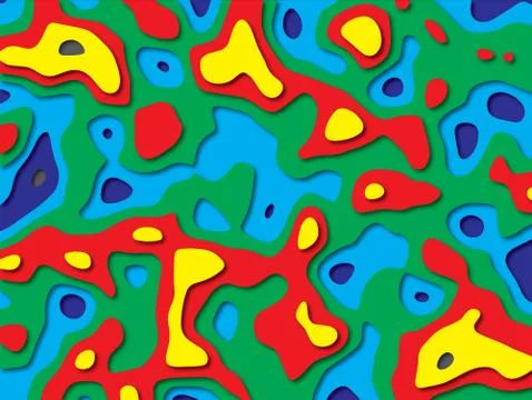 Abstract background paper cut waves. Stock Illustration