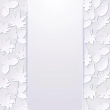 Abstract background with paper leaves Stock Illustration