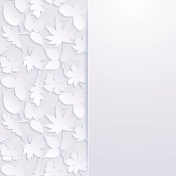 Abstract background with paper leaves Illustrazione stock