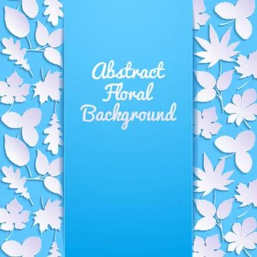 Abstract background with paper leaves Stock Illustration