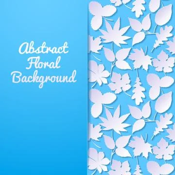 Abstract background with paper leaves Stock Illustration