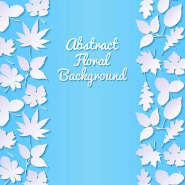 Abstract background with paper leaves Stock Illustration