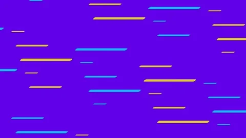 Abstract background with parallel blue and yellow horizontal stripes on purple Video stock 335117938