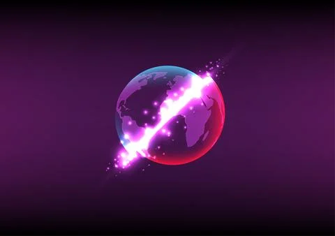 Abstract background with parallel multiverse explosion Illustrazione stock