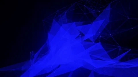 Abstract background of the particle. blue particles move slowly on a black backg Stock Footage 82879655