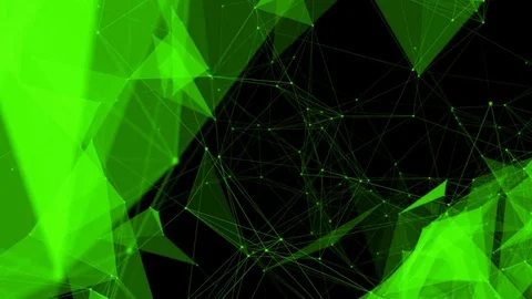 Abstract background of the particle. green particles move slowly on a black back Stock Footage 83102765
