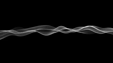 Abstract background particle line wave, Particle dot wave 写真素材