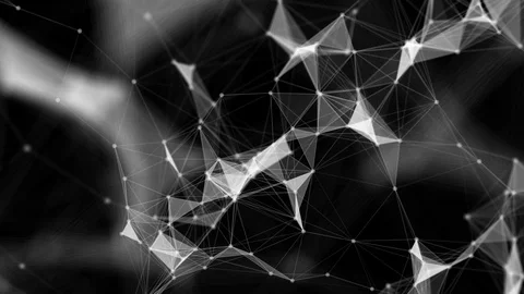 Abstract background of the particle. white particles move slowly on a black back Stock Footage 82880864
