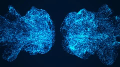 Abstract background of particles collision Stock Illustration