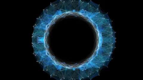 Abstract Background with Particles Flying in a Circular blast energy glowin.. Stock Footage 273433278