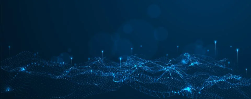 Abstract background.  Particles liquid dynamic flow. Trendy fluid cover desig 스톡 일러스트