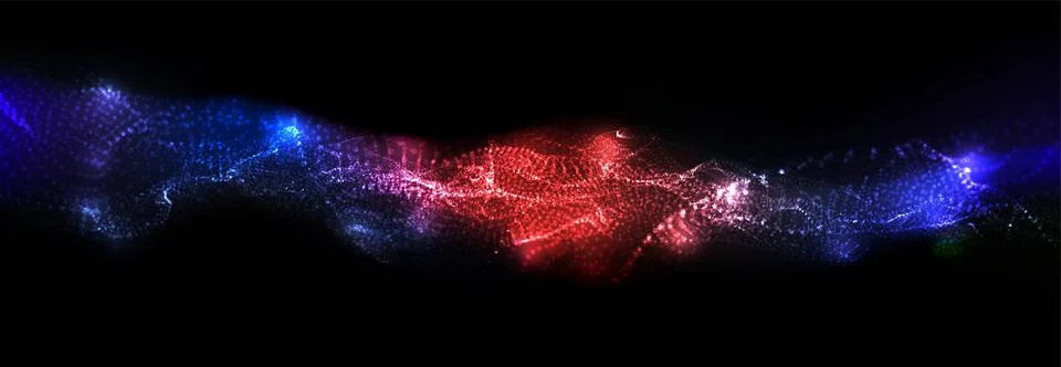 Abstract background.  Particles liquid dynamic flow. Trendy fluid cover desig Stock Illustration