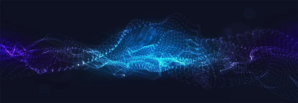 Abstract background.  Particles liquid dynamic flow. Trendy fluid cover desig 스톡 일러스트