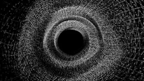 Abstract background with particles tunnel Stock Illustration