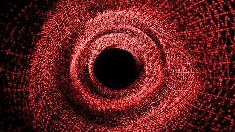 Abstract background with particles tunnel Stock Illustration