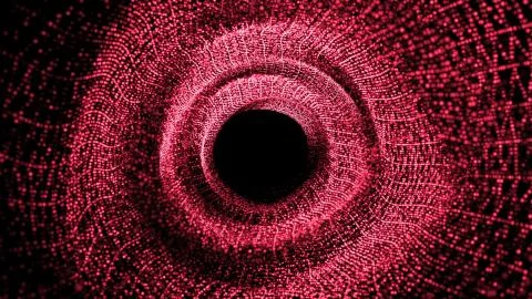 Abstract background with particles tunnel Stock Illustration
