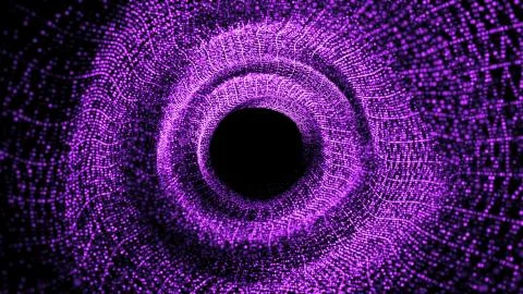Abstract background with particles tunnel イラスト素材