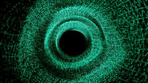 Abstract background with particles tunnel Stock Illustration