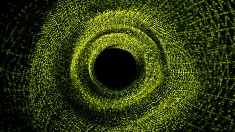 Abstract background with particles tunnel Stock Illustration