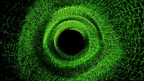 Abstract background with particles tunnel イラスト素材
