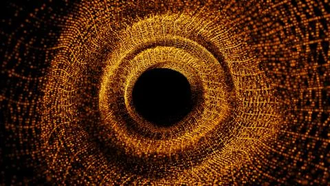 Abstract background with particles tunnel Stock Illustration