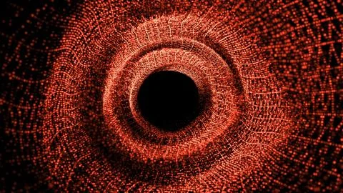 Abstract background with particles tunnel イラスト素材