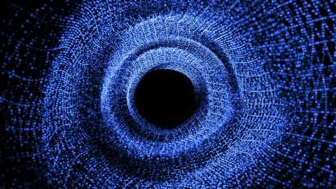Abstract background with particles tunnel Stock Illustration