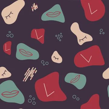 Abstract background with parts of a human face Illustrazione stock
