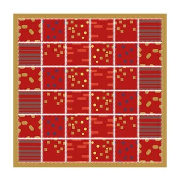 Abstract background in patchwork style. Stock Illustration