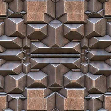 Abstract background pattern 3d effect seamless background wallpaper metal ... 写真素材