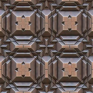 Abstract background pattern 3d effect seamless background wallpaper metal ... 写真素材