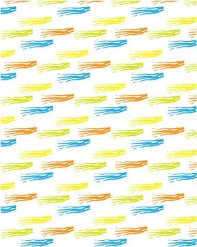 Abstract background pattern color brush stroke yellow orange blue Stock Illustration