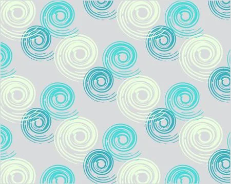 Abstract background pattern color brush stroke blue, blue, white spiral on gr Stock Illustration