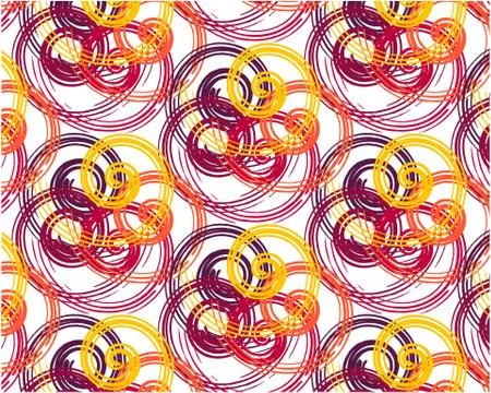 Abstract background pattern color brush stroke color spiral on white background. Stock Illustration