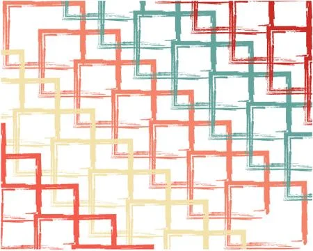 Abstract background pattern color brush stroke blue, color square on white Stock Illustration