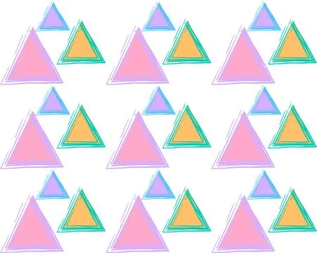 Abstract background pattern color brush stroke blue, color triangles on white Illustrazione stock