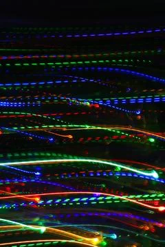Abstract background with pattern from colorful traces of lights 写真素材