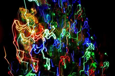 Abstract background with pattern from colorful traces of lights 写真素材