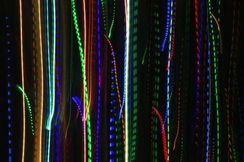 Abstract background with pattern from colorful traces of lights Stock Photos