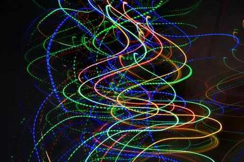 Abstract background with pattern from colorful traces of lights 写真素材