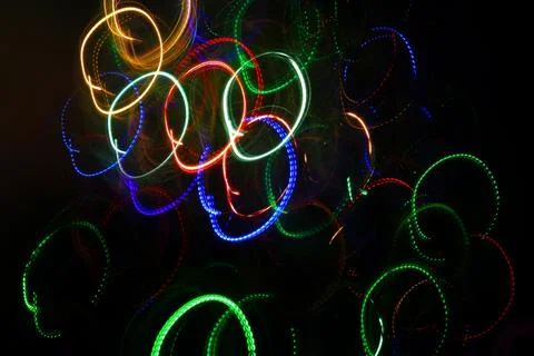 Abstract background with pattern from colorful traces of lights 写真素材