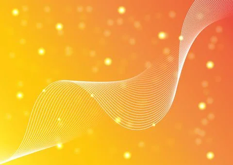 Abstract background pattern curve white line parallel glow yellow Illustrazione stock