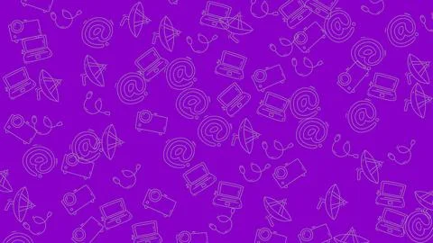 Abstract background with a pattern of e-commerce and shopping icons. Stock Illustration