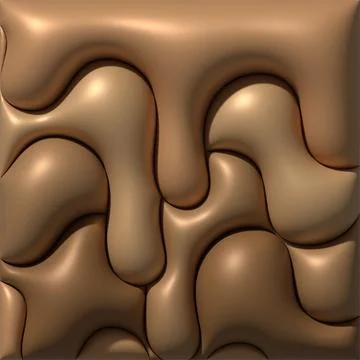 Abstract background with a pattern of glossy, wavy shapes imitating chocola.. Foto stock