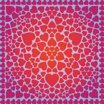Abstract background with pattern of hearts Stock Illustration