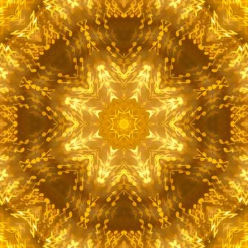 Abstract background of pattern of a kaleidoscope. white yellow brown backgrou Stock Illustration