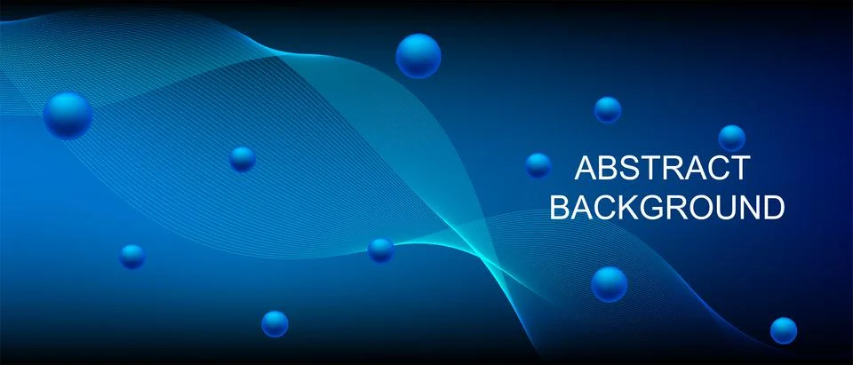 Abstract background pattern line parallel with blue ball glow blue Illustrazione stock