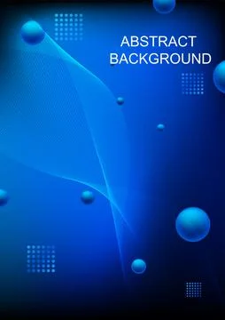 Abstract background pattern line parallel with blue ball glow blue Illustrazione stock