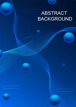 Abstract background pattern line parallel with blue ball glow Illustrazione stock