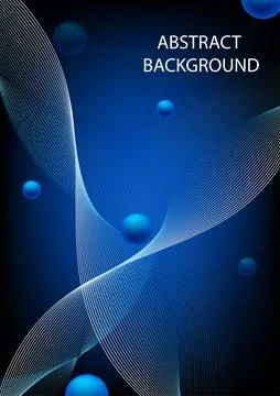 Abstract background pattern line parallel with blue ball glow blue style Illustrazione stock